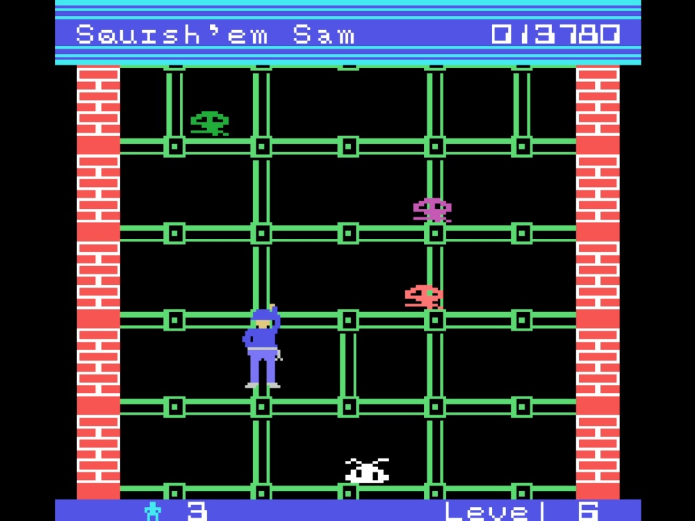 Gameplay of Squish 'Em Featuring Sam for Colecovision